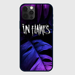 Чехол для iPhone 12 Pro Max In Flames neon monstera, цвет: 3D-черный