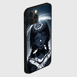 Чехол для iPhone 12 Pro Max Аниме готическая девушка с двумя косами, цвет: 3D-черный — фото 2