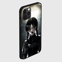 Чехол для iPhone 12 Pro Max Аниме готическая девушка в темной комнате, цвет: 3D-черный — фото 2