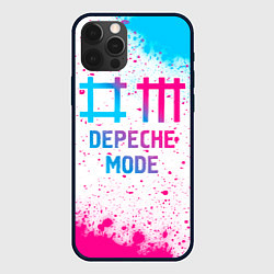 Чехол iPhone 12 Pro Max Depeche Mode neon gradient style