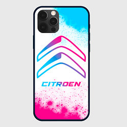 Чехол iPhone 12 Pro Max Citroen neon gradient style