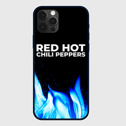 Чехол iPhone 12 Pro Max Red Hot Chili Peppers blue fire