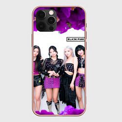 Чехол iPhone 12 Pro Max Blackpink flowers