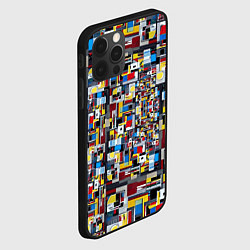Чехол для iPhone 12 Pro Max Живопись в стиле Мондриан, цвет: 3D-черный — фото 2