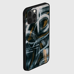 Чехол для iPhone 12 Pro Max Мазки кисти, цвет: 3D-черный — фото 2