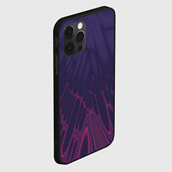 Чехол для iPhone 12 Pro Max Лучи - фиолетовый и розовый - Хуф и Ся, цвет: 3D-черный — фото 2