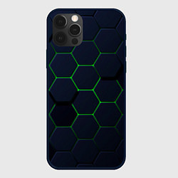 Чехол iPhone 12 Pro Max Honeycombs green
