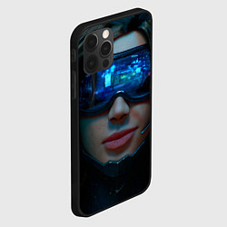 Чехол для iPhone 12 Pro Max Cybergirl, цвет: 3D-черный — фото 2