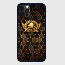 Чехол iPhone 12 Pro Max Згип gold logo