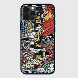 Чехол для iPhone 12 Pro Max Japanese art, цвет: 3D-черный