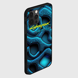 Чехол для iPhone 12 Pro Max Cyberpunk 2077 phantom liberty blue abstract, цвет: 3D-черный — фото 2