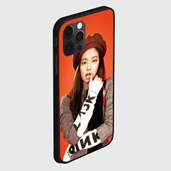 Чехол для iPhone 12 Pro Max Blackpink Jennie in beret, цвет: 3D-черный — фото 2