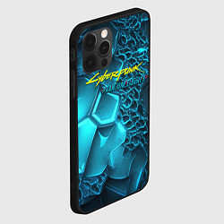 Чехол для iPhone 12 Pro Max Cyberpunk ice logo, цвет: 3D-черный — фото 2