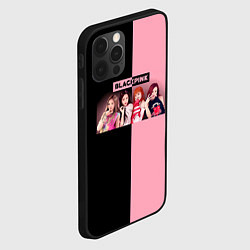 Чехол для iPhone 12 Pro Max Черно-розовый градиент Black Pink, цвет: 3D-черный — фото 2