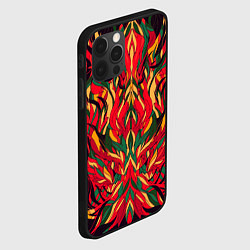 Чехол для iPhone 12 Pro Max Пожар в джунглях, цвет: 3D-черный — фото 2