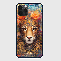 Чехол для iPhone 12 Pro Max Леопард в тропиках, цвет: 3D-черный