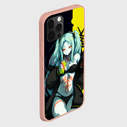 Чехол для iPhone 12 Pro Max Rebecca - Cyberpunk Edgerunners, цвет: 3D-светло-розовый — фото 2