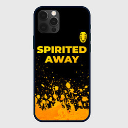 Чехол для iPhone 12 Pro Max Spirited Away - gold gradient: символ сверху, цвет: 3D-черный