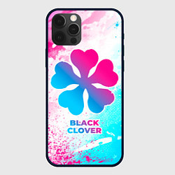 Чехол для iPhone 12 Pro Max Black Clover neon gradient style, цвет: 3D-черный