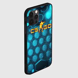 Чехол для iPhone 12 Pro Max CS GO blue neon, цвет: 3D-черный — фото 2