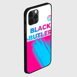 Чехол для iPhone 12 Pro Max Black Butler neon gradient style: символ сверху, цвет: 3D-черный — фото 2
