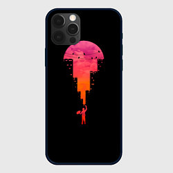 Чехол для iPhone 12 Pro Max Творческий город, цвет: 3D-черный