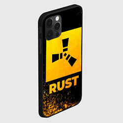 Чехол для iPhone 12 Pro Max Rust - gold gradient, цвет: 3D-черный — фото 2