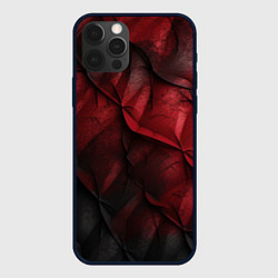 Чехол iPhone 12 Pro Max Black red texture