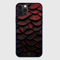 Чехол iPhone 12 Pro Max Объемная текстура из темных плит