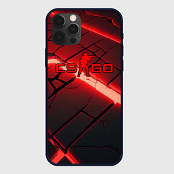 Чехол для iPhone 12 Pro Max CS GO red neon, цвет: 3D-черный