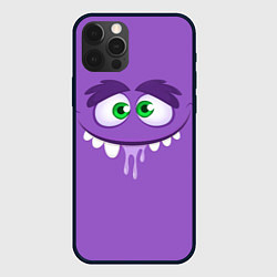 Чехол для iPhone 12 Pro Max Глупое лицо монстра, цвет: 3D-черный