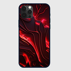 Чехол iPhone 12 Pro Max Красные разломы