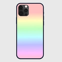 Чехол для iPhone 12 Pro Max Нежная радуга, цвет: 3D-черный