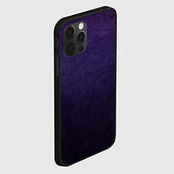 Чехол для iPhone 12 Pro Max Фиолетово-черный градиент, цвет: 3D-черный — фото 2