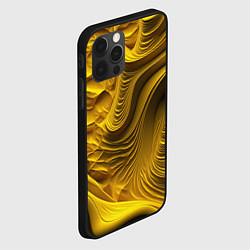 Чехол для iPhone 12 Pro Max Объемная желтая текстура, цвет: 3D-черный — фото 2