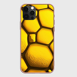 Чехол iPhone 12 Pro Max Желтые объемные плиты