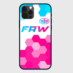 Чехол iPhone 12 Pro Max FAW neon gradient style: символ сверху