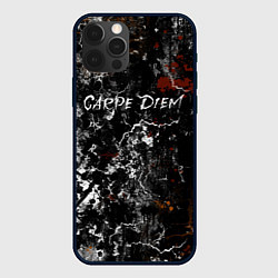 Чехол для iPhone 12 Pro Max Надпись carpe diem, живи настоящим, цвет: 3D-черный