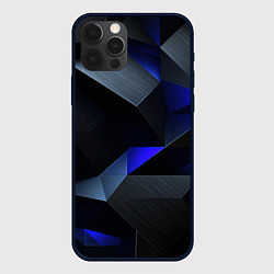 Чехол iPhone 12 Pro Max Black blue abstract