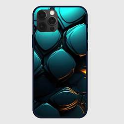 Чехол для iPhone 12 Pro Max Объемные большие плиты, цвет: 3D-черный