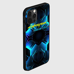 Чехол для iPhone 12 Pro Max Cyberpunk 2077 neon texture, цвет: 3D-черный — фото 2