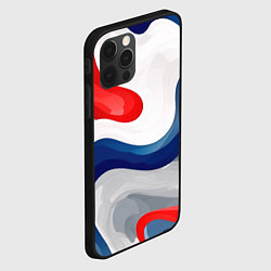 Чехол для iPhone 12 Pro Max Абстракция в цветах флага России, цвет: 3D-черный — фото 2