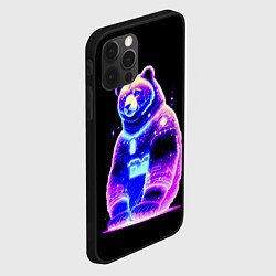 Чехол для iPhone 12 Pro Max Космический светящийся мишка, цвет: 3D-черный — фото 2