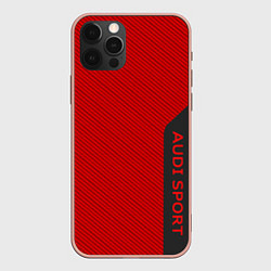 Чехол iPhone 12 Pro Max Audi sport carbone