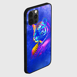 Чехол для iPhone 12 Pro Max Neon tiger - neural network, цвет: 3D-черный — фото 2