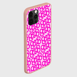 Чехол для iPhone 12 Pro Max Логотип Барби - буква B, цвет: 3D-светло-розовый — фото 2