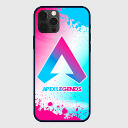 Чехол для iPhone 12 Pro Max Apex Legends neon gradient style, цвет: 3D-черный