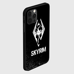 Чехол для iPhone 12 Pro Max Skyrim glitch на темном фоне, цвет: 3D-черный — фото 2