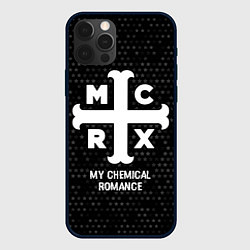 Чехол iPhone 12 Pro Max My Chemical Romance glitch на темном фоне