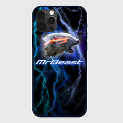 Чехол для iPhone 12 Pro Max Мистер Бист - молнии, цвет: 3D-черный